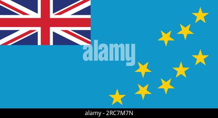 Flag of Tuvalu - Vector illustration. Stock Vector