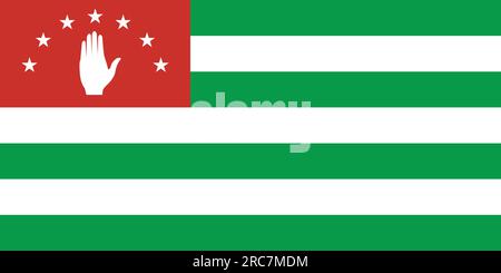 Flag of Abkhazia - Vector illustration. Stock Vector