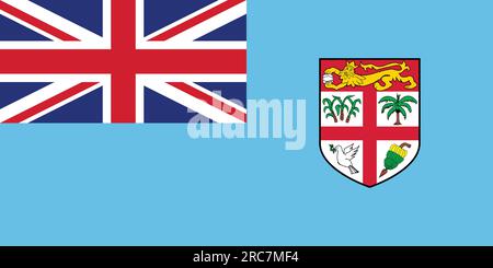 Flag of Fiji - Vector illustration. Stock Vector