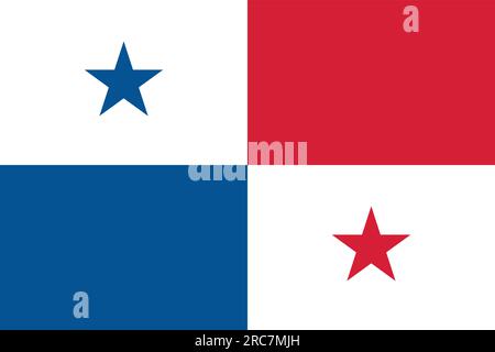 Flag of Panama - Vector illustration. Stock Vector