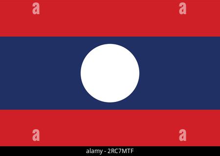 Flag of Laos - Vector illustration. Stock Vector