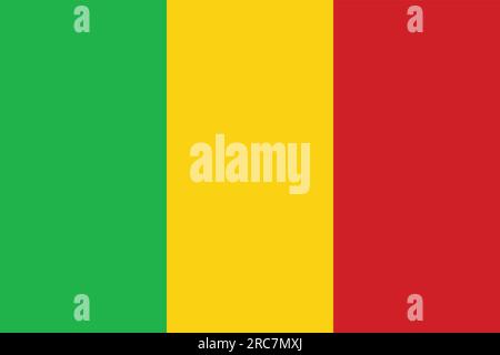 Flag of Mali - Vector illustration. Stock Vector