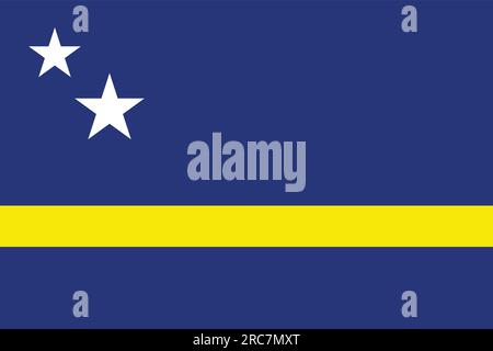 Flag of Curacao - Vector illustration. Stock Vector