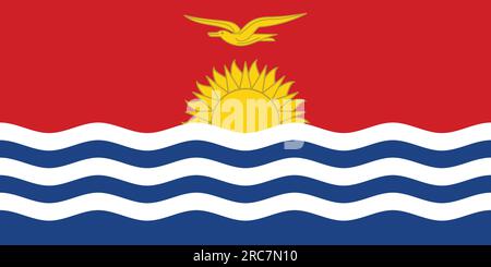 Flag of Kiribati - Vector illustration. Stock Vector