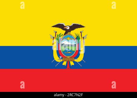 Flag of Ecuador - Vector illustration. Stock Vector