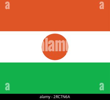 Flag of Niger - Vector illustration. Stock Vector