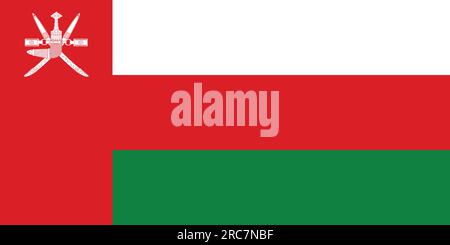 Flag of Oman - Vector illustration. Stock Vector
