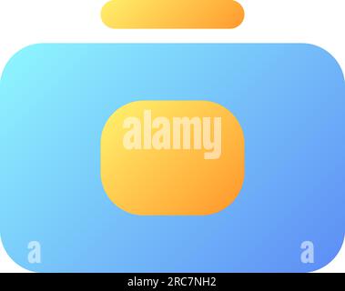 Camera pixel perfect flat gradient color ui icon Stock Vector