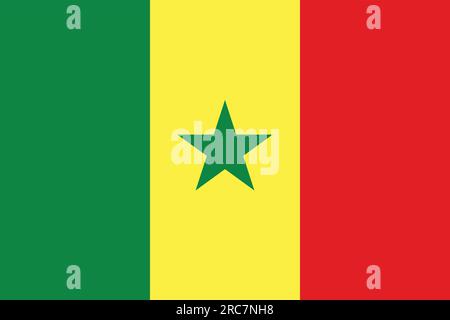 Flag of Senegal - Vector illustration. Stock Vector