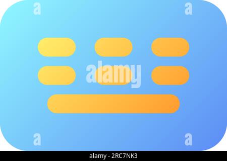 Keyboard pixel perfect flat gradient color ui icon Stock Vector