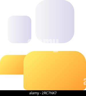 Social network group pixel perfect flat gradient color ui icon Stock Vector