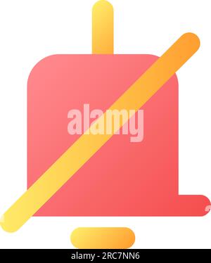 Mute notification sound pixel perfect flat gradient color ui icon Stock Vector