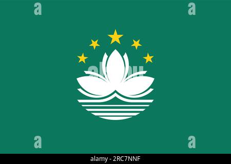 Flag of Macau - Vector illustration. Stock Vector