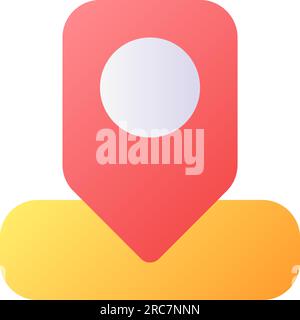 Location pin pixel perfect flat gradient color ui icon Stock Vector