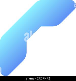 Call ended pixel perfect flat gradient color ui icon Stock Vector