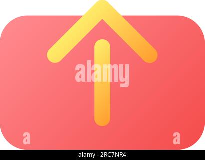 Upload pixel perfect flat gradient color ui icon Stock Vector
