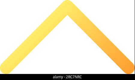 Scroll up pixel perfect flat gradient color ui icon Stock Vector
