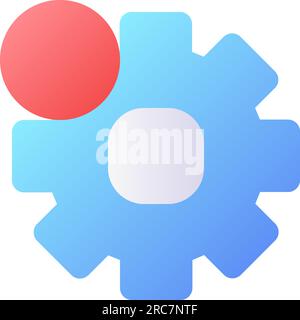 Settings notification pixel perfect flat gradient color ui icon Stock Vector