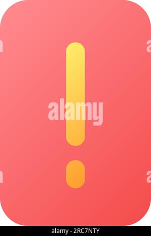 Exclamation mark pixel perfect flat gradient color ui icon Stock Vector