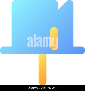 Attached message pixel perfect flat gradient color ui icon Stock Vector