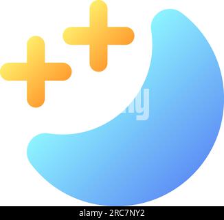 Sleep mode pixel perfect flat gradient color ui icon Stock Vector