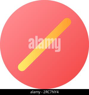 Stop sign pixel perfect flat gradient color ui icon Stock Vector