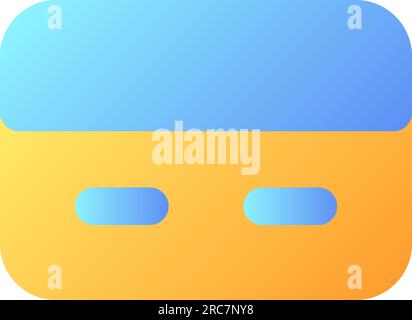 Payment card pixel perfect flat gradient color ui icon Stock Vector