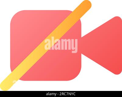 Turn off camera pixel perfect flat gradient color ui icon Stock Vector
