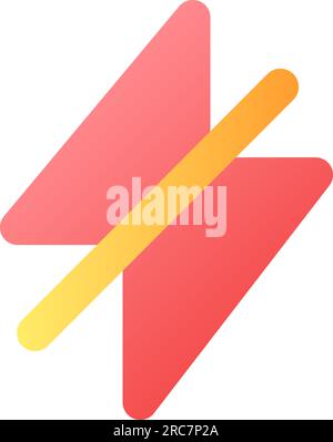 Silent mode pixel perfect flat gradient color ui icon Stock Vector