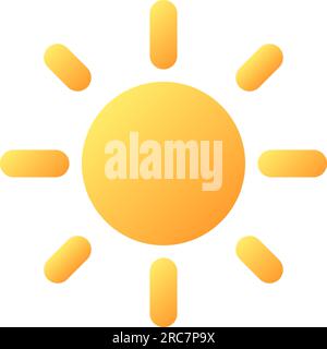Brightness pixel perfect flat gradient color ui icon Stock Vector