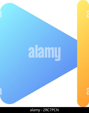 Skip to end pixel perfect flat gradient color ui icon Stock Vector