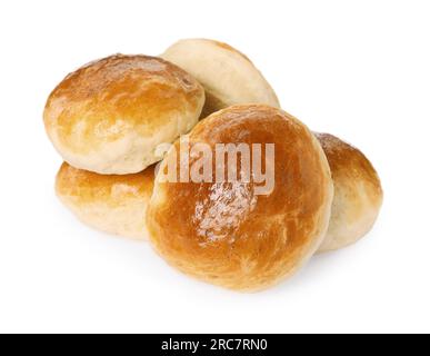 Tasty scones prepared on soda water isolated on white Stock Photo