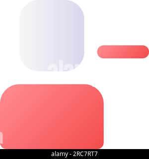 Remove user pixel perfect flat gradient color ui icon Stock Vector