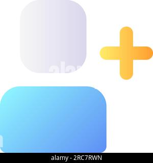 Add user pixel perfect flat gradient color ui icon Stock Vector