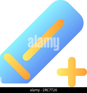 Pencil and plus pixel perfect flat gradient color ui icon Stock Vector