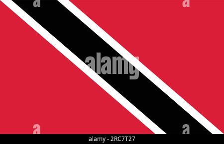 Flag of Trinidad & Tobago - Vector illustration. Stock Vector