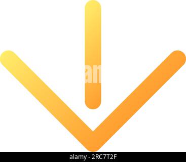 Move downward pixel perfect flat gradient color ui icon Stock Vector