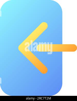 Login pixel perfect flat gradient color ui icon Stock Vector