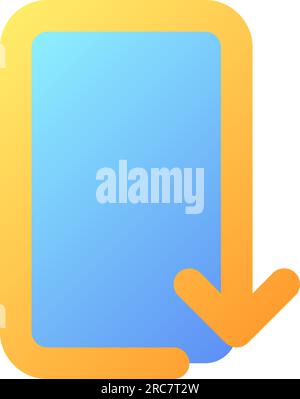 Reply pixel perfect flat gradient color ui icon Stock Vector