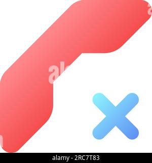Decline call pixel perfect flat gradient color ui icon Stock Vector