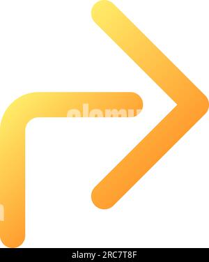 Forward arrow pixel perfect flat gradient color ui icon Stock Vector