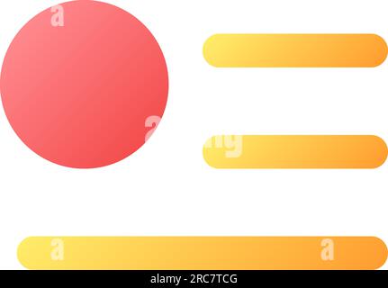 Menu notification pixel perfect flat gradient color ui icon Stock Vector