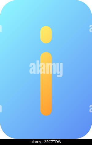 Information pixel perfect flat gradient color ui icon Stock Vector