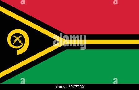 Flag of Vanuatu - Vector illustration. Stock Vector