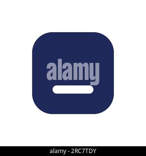 Minimize button black glyph ui icon Stock Vector
