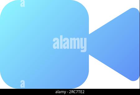 Video call pixel perfect flat gradient color ui icon Stock Vector