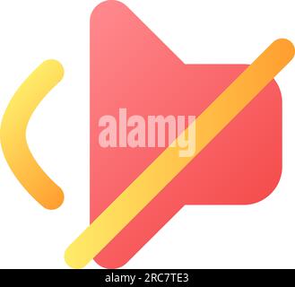 Mute sound pixel perfect flat gradient color ui icon Stock Vector