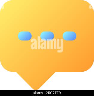 Typing message pixel perfect flat gradient color ui icon Stock Vector