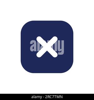 Close button black glyph ui icon Stock Vector
