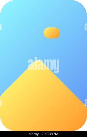 Vertical picture pixel perfect flat gradient color ui icon Stock Vector